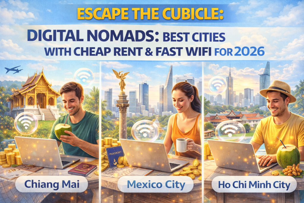digital nomads: best cities with cheap rent & fast WiFi