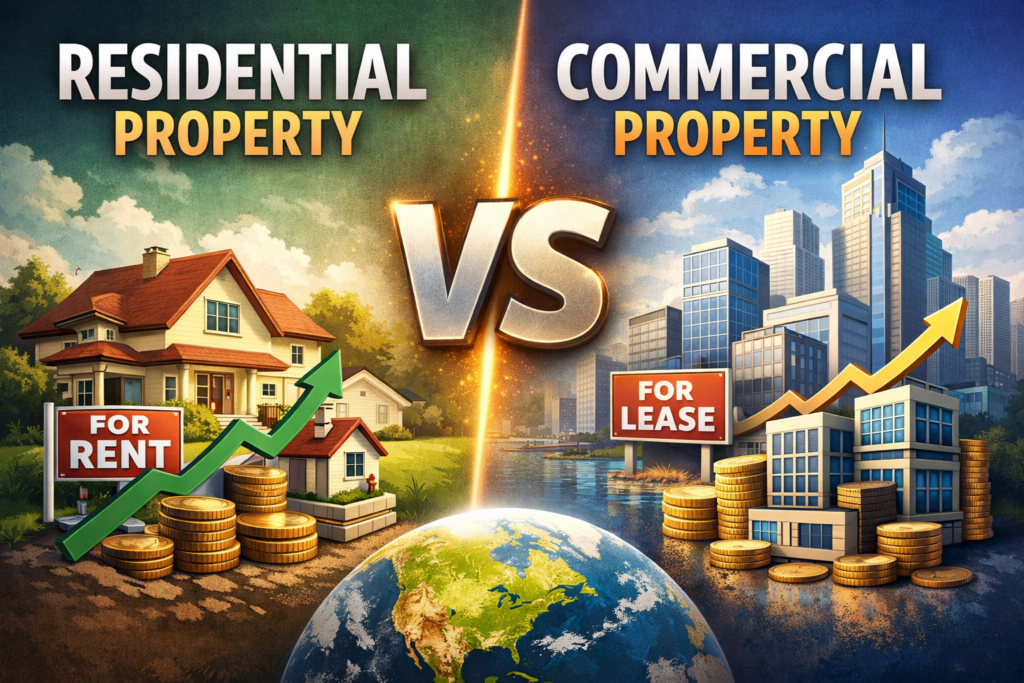 Residential vs Commercial Property Investment Globally
